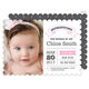 White and Pink Introducing Photo Birth Announcements Image 1 of 6